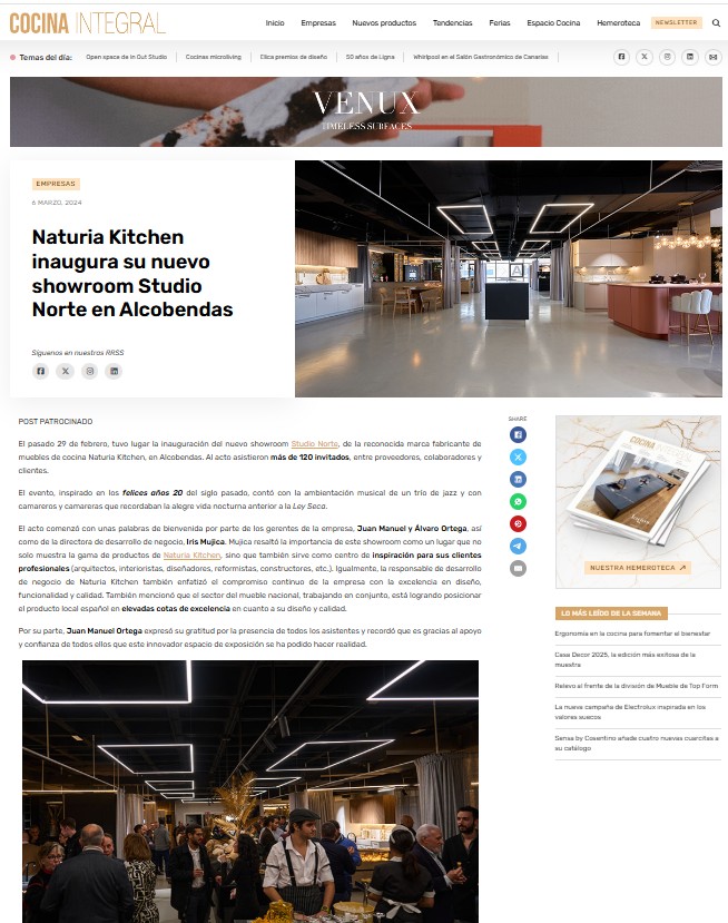 Inauguración Studio Norte Cocina Integral Web Marzo 2024